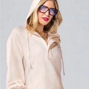 CAbi Heydey Hoodie, Heather Oatmeal, Size Large NEW